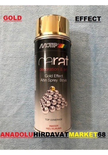 Carat 400 ML Altın Krom Efekt Sprey Boya Parlak Altın  Renk