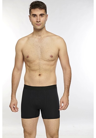 Kolcu Erkek Likralı Boxer K1340-siyah Siyah