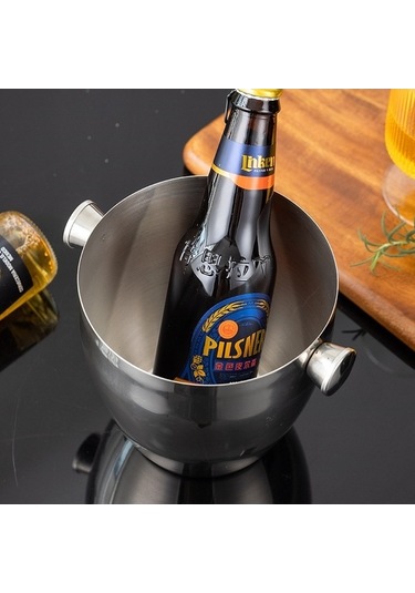 Wondernest Şarap Şampanya Paslanmaz Çelik Kova, Buz Kovası, Lichen