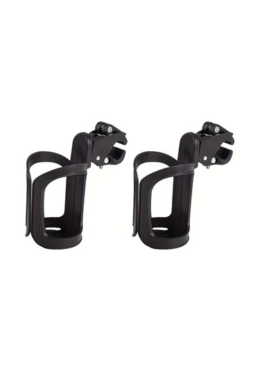 Lumaworld Güvenli Ayarlanabilir Siyah Çaydanlık Tutucu Bisiklet Gidonu İçin Dayanıklı Kap Tutucu, Metalik Kaplama Siyah