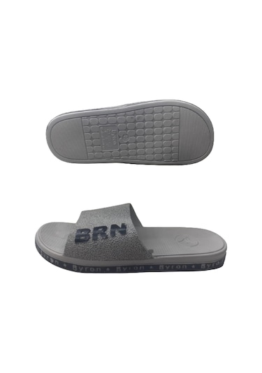 Byron Brn Erkek Gri Kaymaz Taban Deniz Plaj Havuz Günlük Terlik Gri