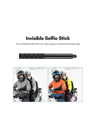 Springsun Andoer Siyah Uçak Alüminyum Gizli Selfie Çubuğu İle Masaüstü Tripod - Insta360 One X/one/evo Uyumlu 28-110cm Uzunluk Aralığı