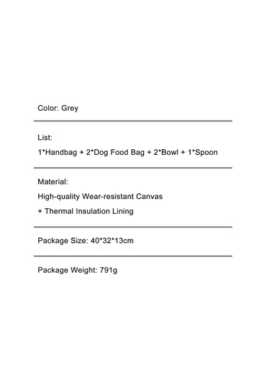 Reedark Taşınabilir Köpek Eşyası Seti - Seyahat Ve Yürüyüş İçin Pratik Köpek Yemi Çantası Ve Aksesuarları