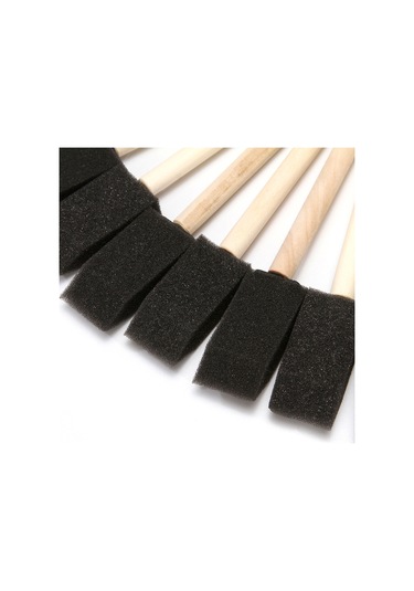 Vkemall Çocuklar İçin 25'li Ahşap Saplı Sünger Boyama Fırçası Seti - Yaratıcı Dıy Sanat Aktivitesi