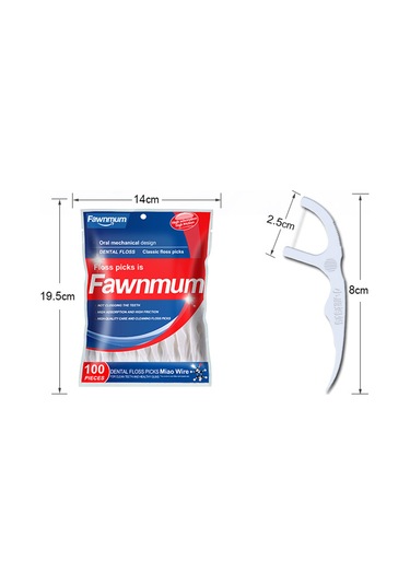 Samdoo 6 Adet Portatif Mentol Aromalı Diş İpi, 50m/adet Beyaz Paket