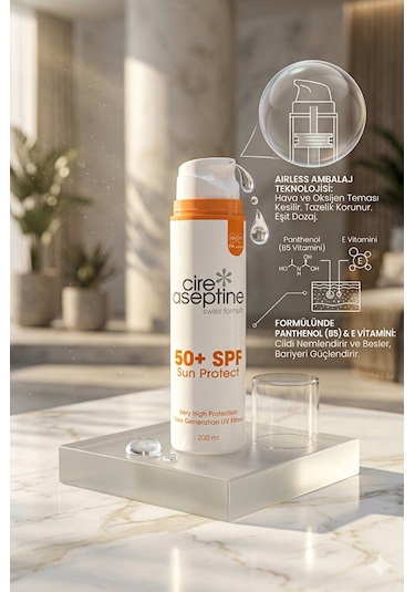 Airless Günes Koruyucu Vücut Spf 50+ Sun Protect 200 Ml