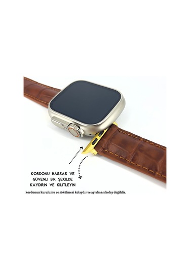 Dxl El Yapımı Hakiki Deri Kutulu İos Watch Uyumlu Kordon 38mm 40mm 41mm Uyumlu Watch Ultra Kayış