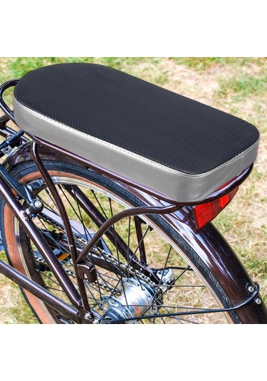 Homyl Bisiklet Arka Koltuk Minderi Yumuşak Konfor Dağ Bisikleti Siyah Ve Gümüş