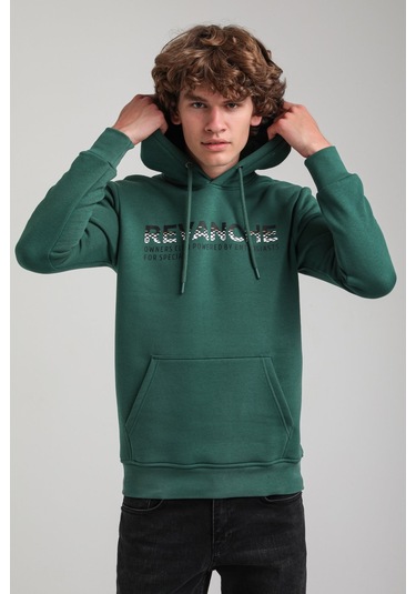 Kapüşonlu Yeşil Slim Fit Hoodie 23fwm64062 YESIL