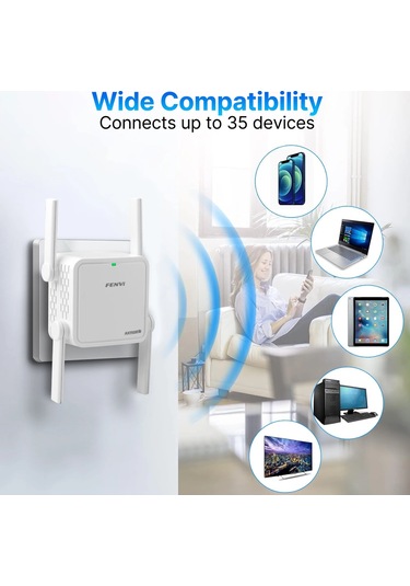 Fenvi Wifi 6 Tekrarlayıcı Ax1500 Mbps Çift Bant 2.4 Ghz/5 Ghz