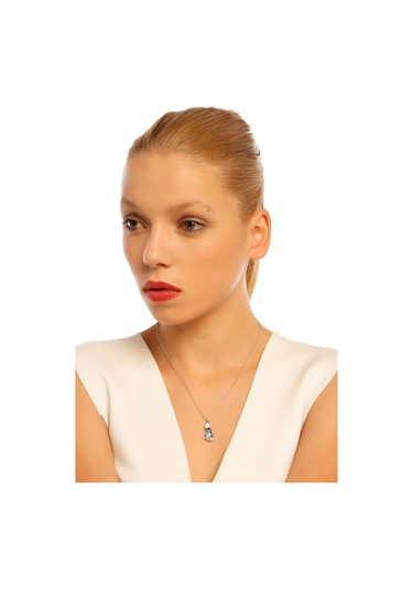 Chavin Taşlı Melek Kanadı Gümüş Kolye Ev98tpz Gümüş