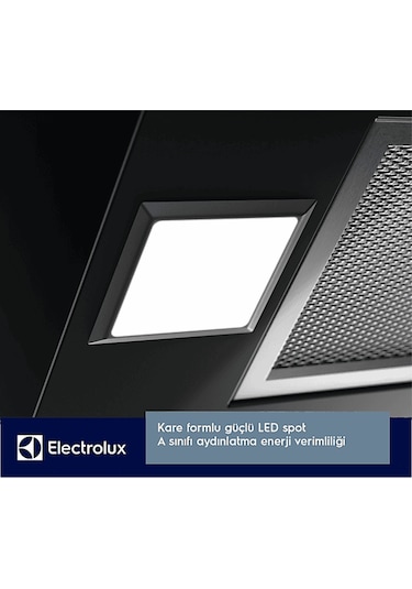 Electrolux LFV216K Extractiontech 60 Cm Duvar Tipi Cam Davlumbaz Siyah
