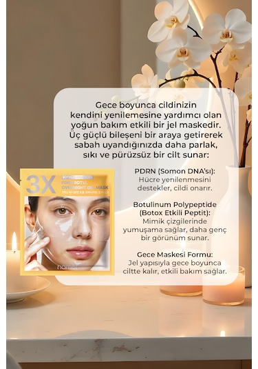 Pdrn Botul Overnight Mask Cilt Yenileyici ve  Kolajenli Jel Maske