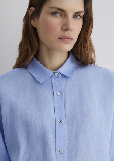 Uzun Kollu Gömlek Tatlı Mavi