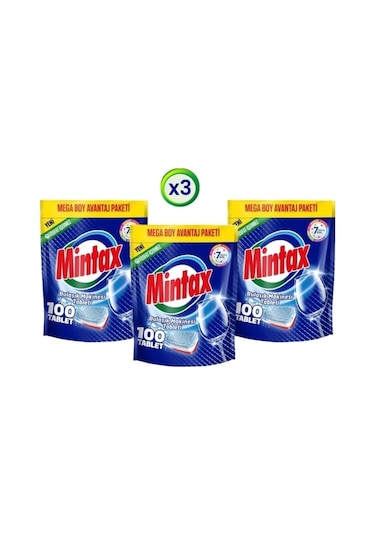 Mintax Bulaşık Makinesi Deterjanı 3 x 100 Tablet