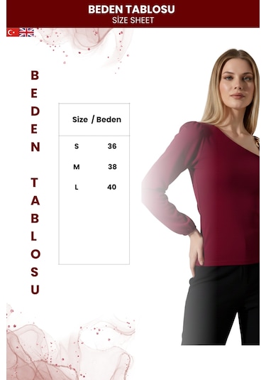 Khi-zai Kadın Gece Şıklığı Aksesuarlı Bluz Bordo