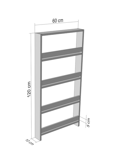 Kenzlife kitaplık fernur 120*060*10 byz duvar rafı