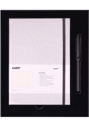 Lamy Al-star Not Defteri Ve Siyah Roller Kalem Seti B1s-371 Gri
