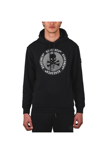 Bonesmen Erkek Kapüşonlu Sweatshirt (463015212) Siyah