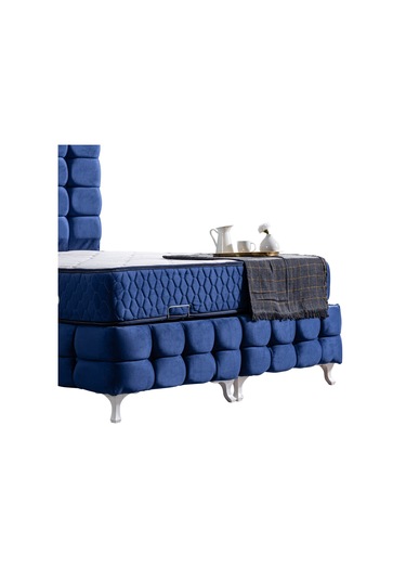 Setaymobilya Baza, Duke Lux Çift Kişilik Lacivert Baza + Başlık + Deluxe Yatak