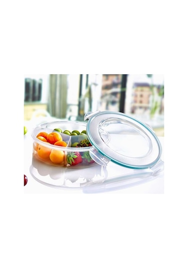 Buffer 2 Bölmeli 1+1 Litre Kilitli Kapaklı Ve 3 Bölmeli Sızdırma Çok Renkli