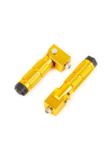 Ranyeek Alüminyum Fırça Motosiklet Ayaküstü - Çevik Katlanabilir 8mm Evrensel Parça - Güvenli Kaymazlı Dizayn Altın, Çift Paket