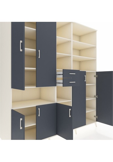 Kronos Dolap 17 Raflı 2 Çekmeceli 7 Kapaklı 220x59x243 Aytaşı-antrasit/antrasit Antrasıt/antrasıt Kronos Dolap 17 Raflı 2 Çekmeceli 7 Kapaklı 220x59x243 Aytaşı-antrasit/antrasit Antrasıt/antrasıt