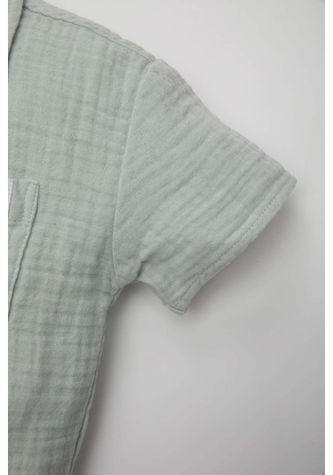 Defacto Erkek Bebek Apaş Yaka Müslin Kısa Kollu Gömlek D1874A524SMBE174 Mavi Defacto Erkek Bebek Apaş Yaka Müslin Kısa Kollu Gömlek D1874A524SMBE174 Mavi