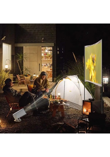 Projeksiyon Cihazı 200 Lümen 2 Kol li 4k 1080p Hd Projektor 3d Oyun Keyfi Android