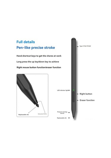 Didadodo Mpp Uyumlu Dokunmatik Kalem - Surface, Asus, Hp, Dell İçin Hızlı Şarj Ve Uzun Pil