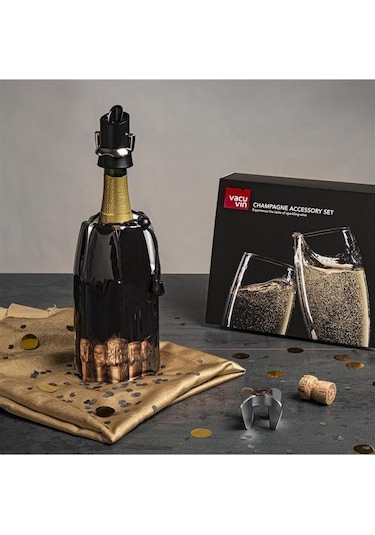 Vacu Vin Şampanya Seti Çok Renkli