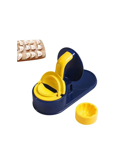 Ximistore9 3'ü 1 Arada Mutfak Aleti: Çıtır Manti, Mantı Ve Poğaça Kalıbı - Hızlı Hamur Press - Güvenli Pp Malzeme - Mavi Çok Renkli