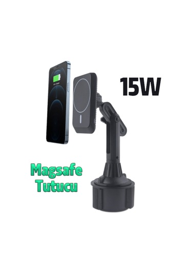 Ally Bardaklık Uyumlu Telefon Tutucu Magsafe Iphone 12 Serisi 1-Siyah