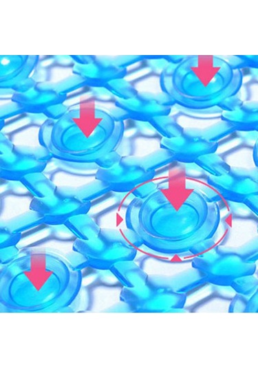 Dofolink Banyo Suction Cupli Pvc Anti Kayma Mat - Masajlı Beadli Dizaynlı - Yumuşak Ve Deri Dostu - Mor Renk 66x37cm Mor