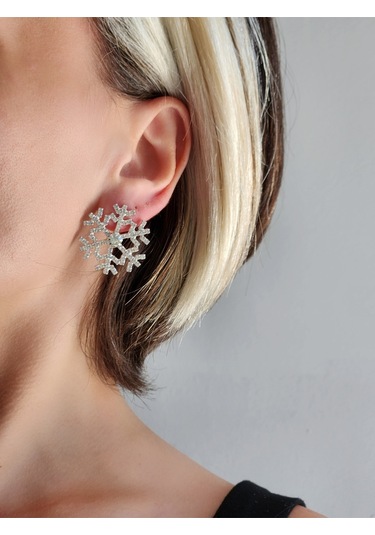 Kar Tanesi Kristal Küpe