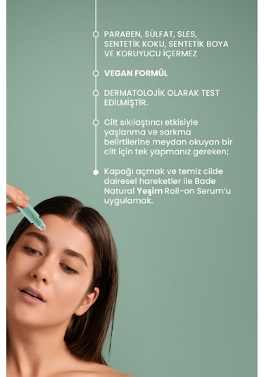 Bade Natural Yeşim Roll On Sıkılaştırıcı Yüz Masaj Serumu 10 ML