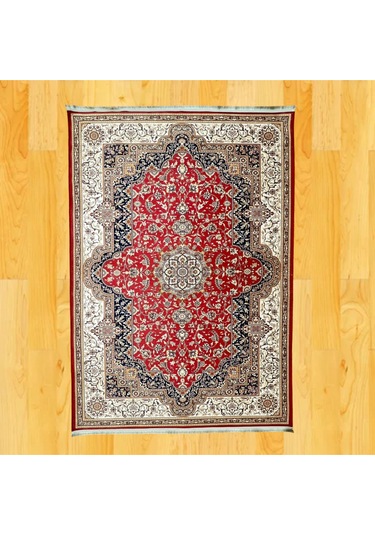 Tebriz Esintili Bitkisel Motifli 160 X 230 Dijital Baskı Halı Bordo