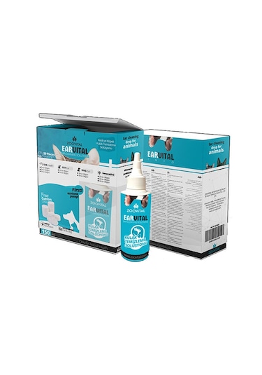 Zoovital Ear Vital Kedi Kulak Temizleme Solüsyonu 150 ML + Pamuk
