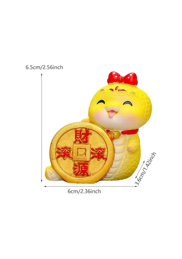 Homyl Yılan Heykelciği Çin Yeni Yılı Dekoru 6cmx3.6cmx6.5cm