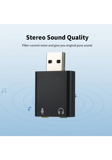 Suofeng Altın Usb 2.0 Dış Ses Kartı - 3.5mm Kulaklık Ve Mikrofon Dönüştürücü, Usb Portlu Cihazlar İçin, Sürücü Gerektirmez, Bilgisayar Ve Laptop Uyumlu