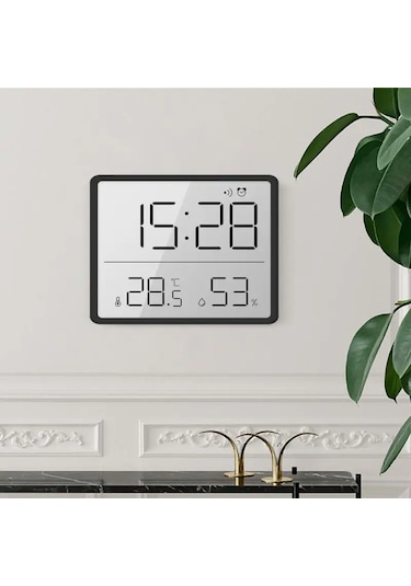Monozone Pilli Lcd Dijital Ekran Mini Saat 9x7 Cm Alarm Sıcaklık