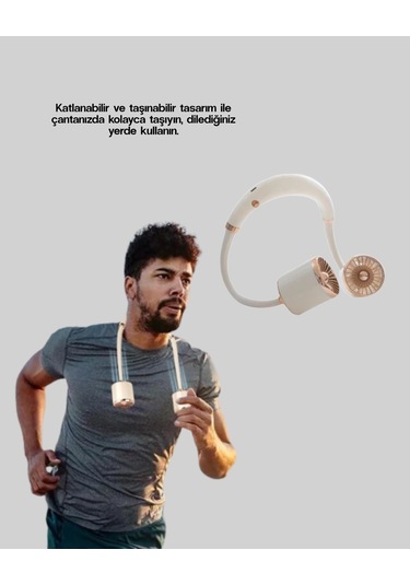 Mey Najmaddin Katlanabilir Asılabilir Mini Fan Usb Şarjlı 3 Kademeli Sessiz Najmaddin