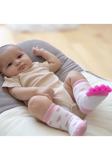Ilkebebe Babyjem Diş Kaşıyıcılı Havlu Bebek Çorabı 652