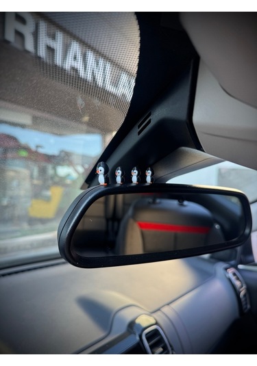 4 Parça Sevimli Penguen Ailesi Dikiz Aynası Süsü - Ayna Süsü Araba Süsü Torpido Süsü Oto Aksesuar