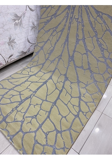 Saray Halı Vizyon 11145 Rs 150X230 Krem Gri Simli Ağaç Model 4 M2