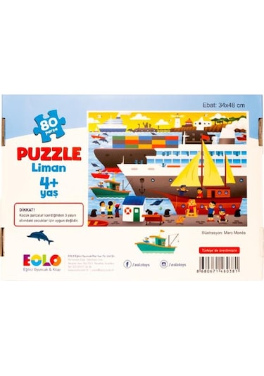 +4 Yaş Liman 80 Parça Puzzle (Eolo)