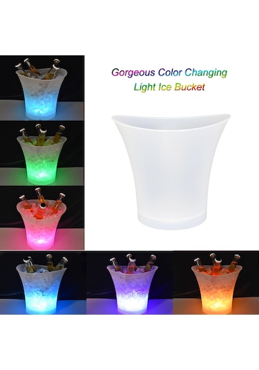 Neoglint 5l Yüksek Kapasiteli Led Işık Lamba Buz Kova Eğrisi Beyaz