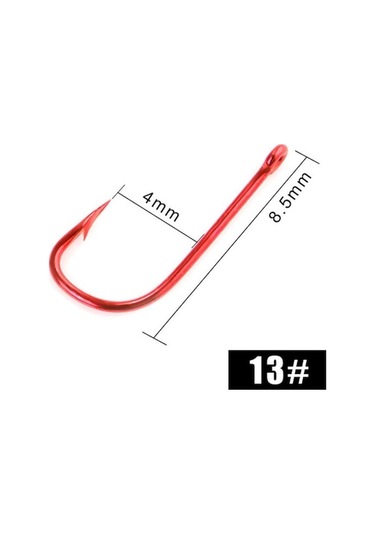 Novahub 50 Adet Balıkçılık Kanca Sode Dikenli Olta Yem Tutucu Sinek Olta Takımı Ad Keskin Halkalı Sazan Kanca Gac 13 13