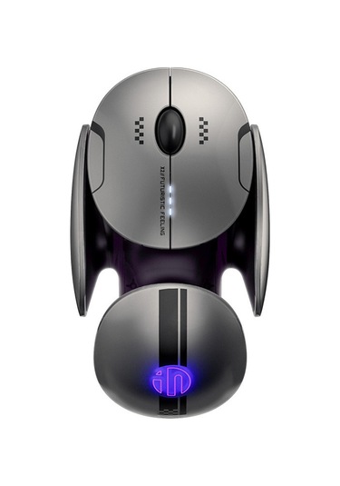 Inphıc X2 3 Modu Fare Kablosuz Bluetooth 4.0 / 5.0 Fare 2400 Dpı Şarj Edilebilir Fareler Dizüstü Bilgisayar İçin Işık İle