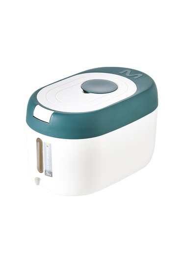 Sones Mutfak Kapalı Nem Toz Geçirmez Depolama Pirinç Kovası, Renk: Yeşil 5kg